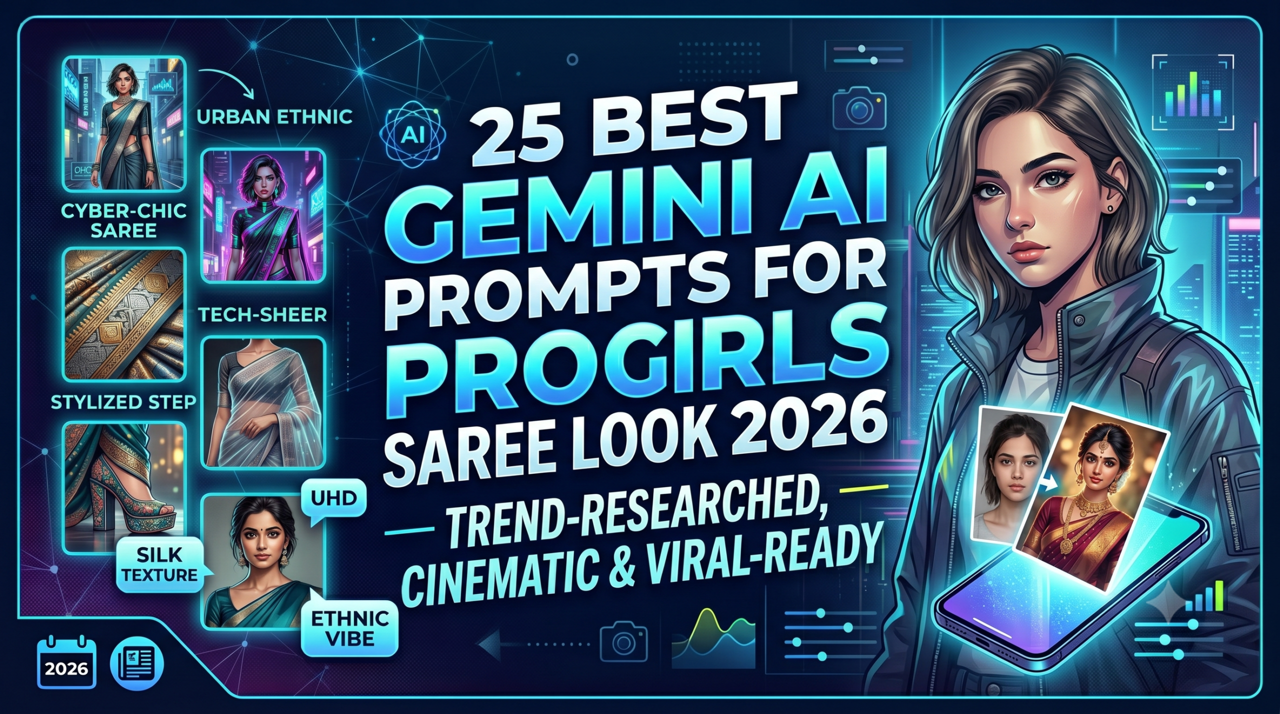 Gemini AI Prompts for Girls Saree Look 2026