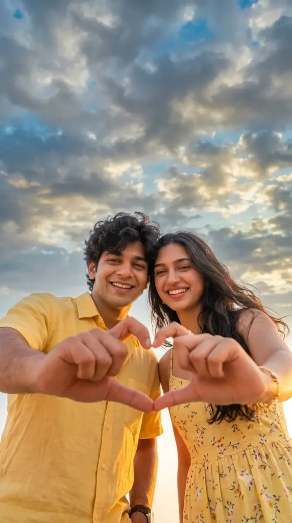 Realistic couple photo prompt